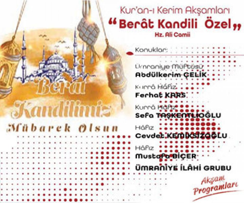 Kur’an-ı Kerim Akşamları Berât Kandili Özel