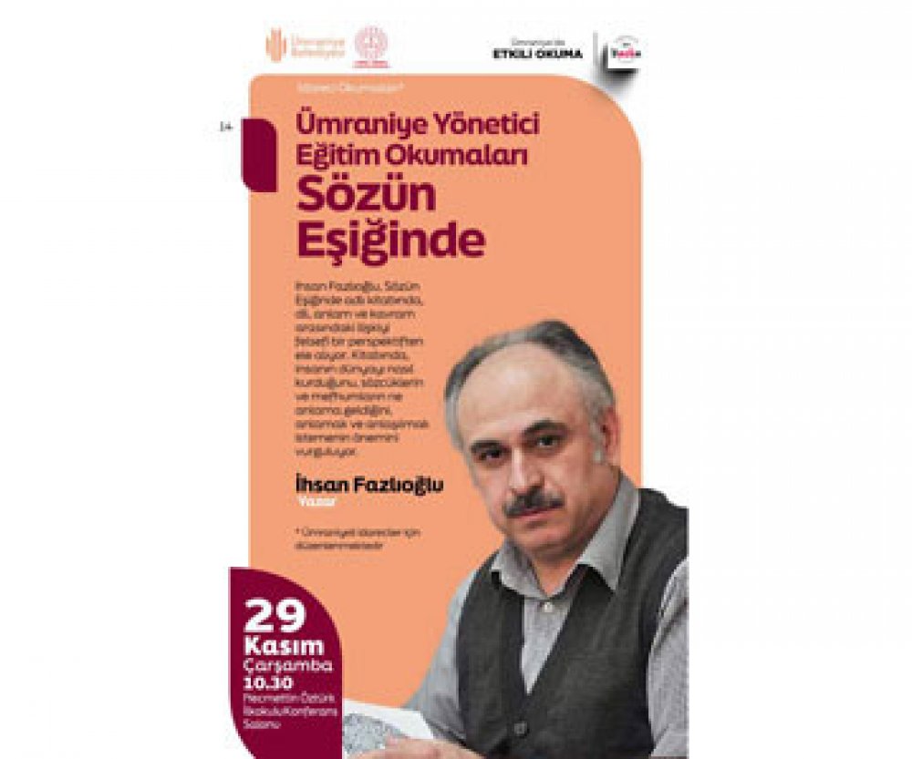 Ümraniye Yönetici Eğitim Okumaları Sözün Eşiğinde