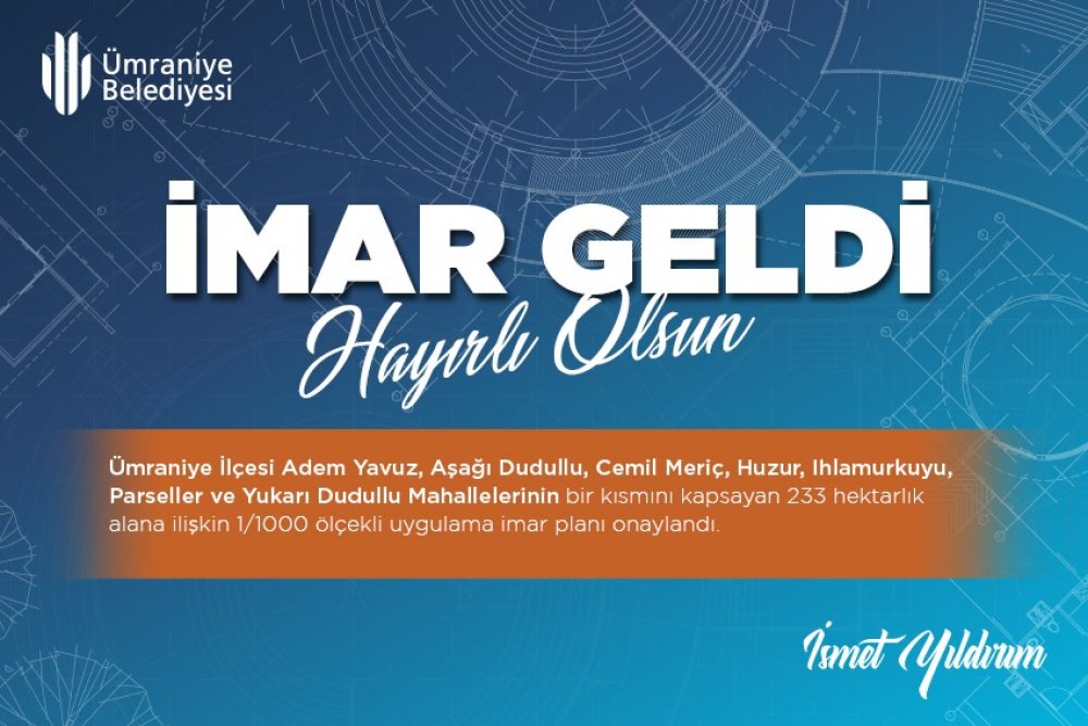 ÜMRANİYE BELEDİYESİ’NDEN BİR İMAR MÜJDESİ DAHA